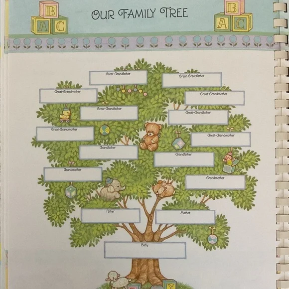 Vintage 80s Hallmark Keepsake Album adopted child baby memory book unisex - Picture 13 of 16